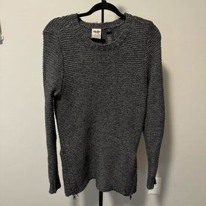 Grey Harley Davidson Sweater‎ with Zipper Detail - Size Large
